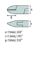 Load image into Gallery viewer, Side Cutting Pliers 5&#39;&#39; oval head with wire catch, with bevel 3211HS22