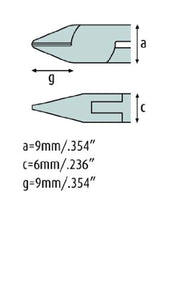 Side cutting pliers 4.3/4" tapered head without bevel 3123HS22