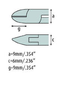 Load image into Gallery viewer, Side cutting pliers 4.3/4&quot; oval head with wire catch, with bevel 3111HS22