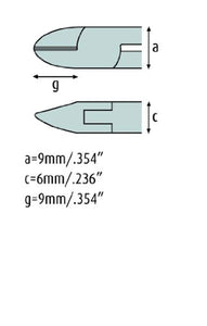 Side cutting pliers 4.3/4" oval head, fine bevel 3102HS22