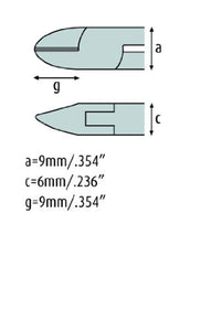 Side cutting pliers 4.3/4" oval head, without bevel 3103HS22