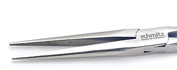 Snipe Nose Pliers 8'' straight, very long and strong, smooth jaws  NEW: With double leaf springs 4911HS22