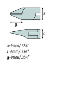 Side cutting pliers 4.3/4'' tapered head with relieved jaws with bevel 3131HS22