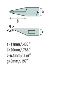 Oblique Tip Cutter 4.3/4'' Tungsten-Carbide edges, with fine bevel INOX - Stainless steel 3477FP00-RF