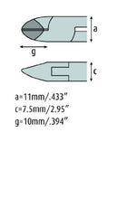 Load image into Gallery viewer, Side cutting pliers 5&#39;&#39; Tungsten-carbide tipped oval head for fibre optic materials 3405HS22