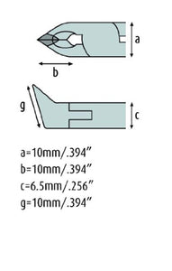 Oblique Cutter 4.1/4'' Tungsten-Carbide edges with fine bevel INOX - Stainless steel 3472FP00-RF