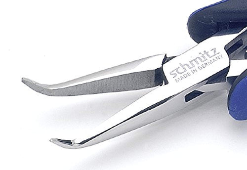 Snipe Nose Pliers 5.1/2'' bent near tip, long and serrated jaws 4206HS22