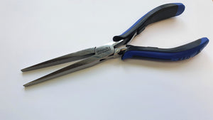 Flat Nose Pliers 8" straight, very long and strong, smooth jaws - With double leaf springs 4921HS22