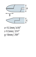Load image into Gallery viewer, Side Cutter 6.1/4&#39;&#39; Tungsten-carbide tipped Heavy Duty halfoval head with bevel 1611BR72