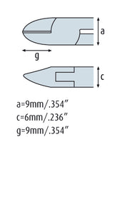 Side cutting pliers 4.1/4" oval head -Tungsten-carbide edges - with fine bevel INOX - Stainless steel 3407FP00-RF