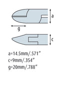 Load image into Gallery viewer, Side cutting pliers 5.1/2&#39;&#39; oval head with wire catch, strong version, with bevel 3311HS22
