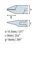 Load image into Gallery viewer, Side cutting pliers 5.1/2&quot; tapered head relieved jaws with fine bevel – strong version 3332HS22
