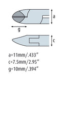 Load image into Gallery viewer, Side cutting pliers 4.3/4&quot; oval head -Tungsten-carbide edges - with bevel INOX - Stainless steel 3401FP00-RF
