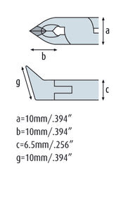 Oblique Cutter 4.3/4'' Tungsten-Carbide tipped straight head with fine bevel 3472HS22