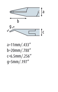 Oblique Tip Cutter 4.3/4'' slim jaws with fine bevel 3522HS22