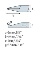 Load image into Gallery viewer, Reverse Angle Cutter 5&#39;&#39; very slim pointed jaws with fine bevel, cuts flush behind components 3552HS22