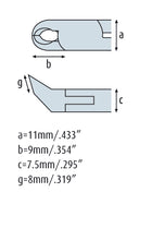 Load image into Gallery viewer, Oblique Cutter 5 &#39;&#39; large head and short cutting edges with fine bevel 3615HS22