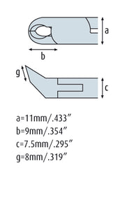 Oblique Cutter 5 '' large head and short cutting edges with fine bevel 3615HS22