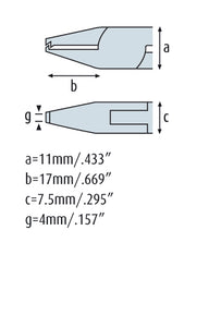 Cutting and Bending Pliers 5.3/4'' bends wires to shape required width 3,0mm distance 1,5mm 3662HS22