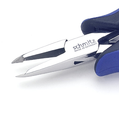 Oblique Tip Cutter 5.1/4'' very slim straight and pointed jaws also for SMD Technology with fine bevel 3532HS22